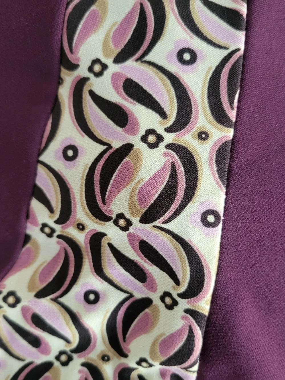 La Belle Purple and Cream Halter Dress - Picture 3 of 5